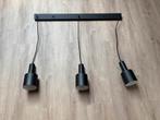 Hanglamp 3-lichts zwart metaal, Huis en Inrichting, Lampen | Hanglampen, Ophalen, Zo goed als nieuw, Metaal, 75 cm of meer