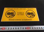 sticker ARAG  1993 / 94, Ophalen, Zo goed als nieuw