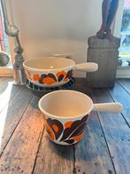 Le Creuset fondue set 2 pannen, Huis en Inrichting, Keuken | Potten en Pannen, Ophalen of Verzenden, Zo goed als nieuw, Gietijzer