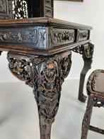 Antiek Chinese Padouk houten bureau, Huis en Inrichting, Bureaus, Ophalen, ., ., Bureau