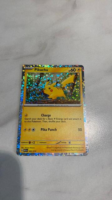 Pokemonkaart Pikachu 002/015 beschikbaar voor biedingen