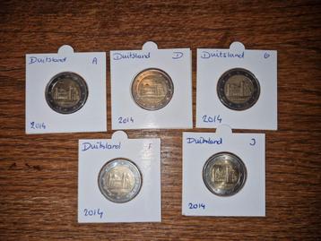 Speciale 2 euromunten (G) Duitsland 2014 beschikbaar voor biedingen