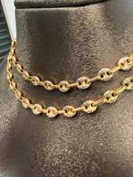 Prachtige 14 kt gouden koffiebonen schakel ketting, Sieraden, Tassen en Uiterlijk, Kettingen, Ophalen of Verzenden, Goud