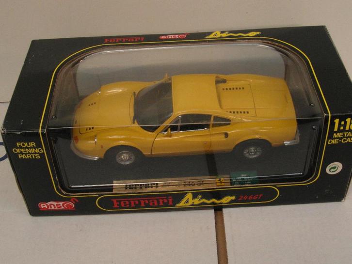 Ferrari Dino 246GT   Anso   1:18, Hobby en Vrije tijd, Modelauto's | 1:18, Gebruikt, Auto, Overige merken, Ophalen of Verzenden