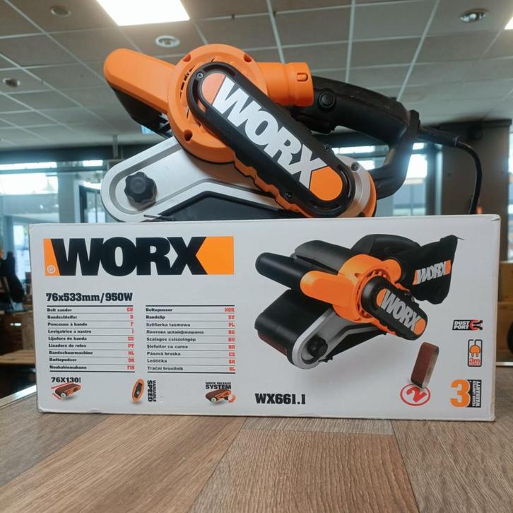 Worx WX661.1 Bandschuurmachine | Incl doos | Met garantie, Doe-het-zelf en Verbouw, Gereedschap | Schuurmachines, Zo goed als nieuw