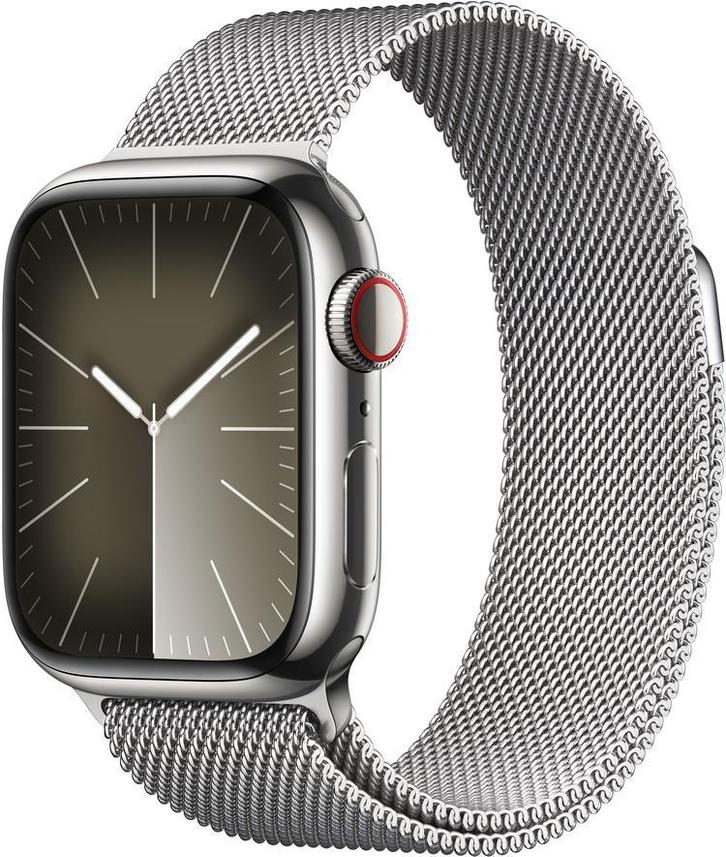 Apple Watch Series 9 41 mm stainless steel GPS + Cellular, Sieraden, Tassen en Uiterlijk, Smartwatches