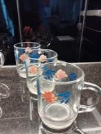 Theeglazen Boerenbont Boch 3 stuks, Huis en Inrichting, Keuken | Servies, Gebruikt, Overige typen, Ophalen of Verzenden, Glas