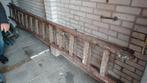 Houten Ladder 2x4m, Doe-het-zelf en Verbouw, Ladders en Trappen, Ophalen, Zo goed als nieuw, Ladder, Opvouwbaar of Inschuifbaar