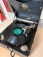 Grammofoon Parlophone Parvus met 8 platen 78toeren, Antiek en Kunst, Antiek | Tv's en Audio, Ophalen