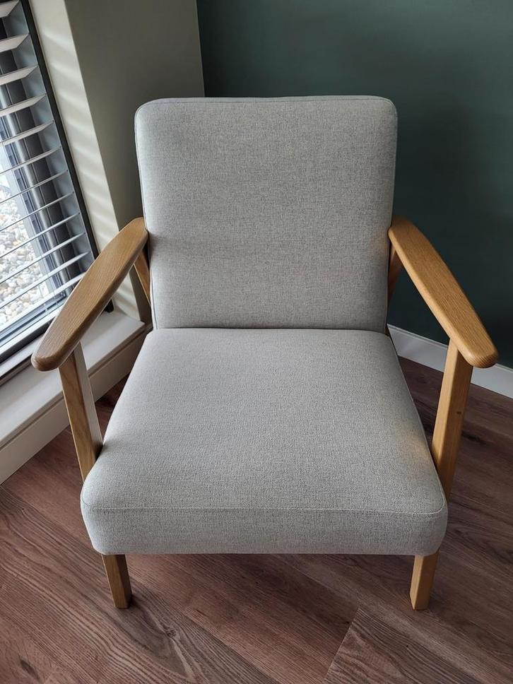 IKEA Ekenäset Loungestoel - Zo Goed Als Nieuw, Huis en Inrichting, Fauteuils, Zo goed als nieuw, Hout, Stof, 50 tot 75 cm, 75 tot 100 cm