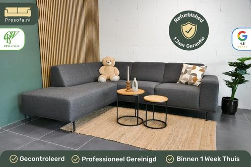 Kleine Hoekbank Antraciet donkergrijs [Refurbished], Huis en Inrichting, Banken | Bankstellen, Zo goed als nieuw, Hoekbank, Vierpersoons of meer