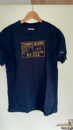 Tommy Jeans T-shirt maat L – NY USA print – donkerblauw, Ophalen of Verzenden, Zo goed als nieuw, Maat 52/54 (L), Blauw