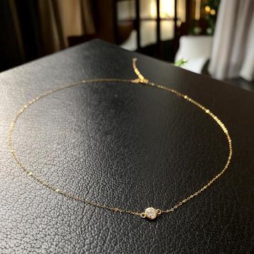 diamant ketting hanger goud 18K beschikbaar voor biedingen