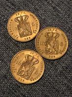 3 gouden tientjes, Koning Willem III, Setje, 10 gulden, Goud