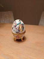 Porseleinen Ei Vormige Sierdoos, Ophalen of Verzenden, Zo goed als nieuw