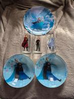 Frozen servies Anna, Elsa Kristoff glazen schaaltjes bord, Verzamelen, Disney, Ophalen of Verzenden, Overige figuren, Zo goed als nieuw