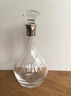 Karaf van Kristal met zilveren hals, Antiek en Kunst, Antiek | Glas en Kristal, Ophalen of Verzenden