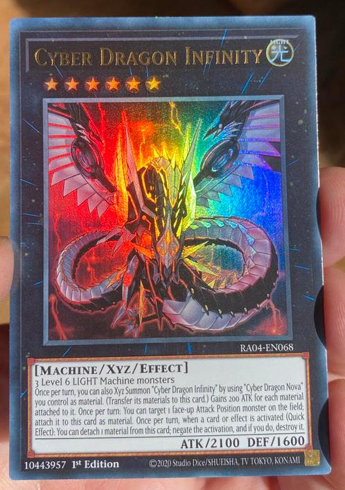 Yu-Gi-Oh! Cyber Dragon Infinity RA04 1st Ed M/NM !, Hobby en Vrije tijd, Verzamelkaartspellen | Yu-gi-Oh!, Zo goed als nieuw, Losse kaart