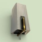 Vintage Mid-Century Wandlamp Opaline Glas Messing, Ophalen of Verzenden