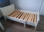 Peuter meegroei bed wit, Gebruikt, Lattenbodem, Ophalen of Verzenden, 70 tot 85 cm