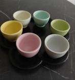Aardewerken eierdopjes vintage, Huis en Inrichting, Keuken | Servies, Gebruikt, Overige typen, Ophalen of Verzenden, Effen