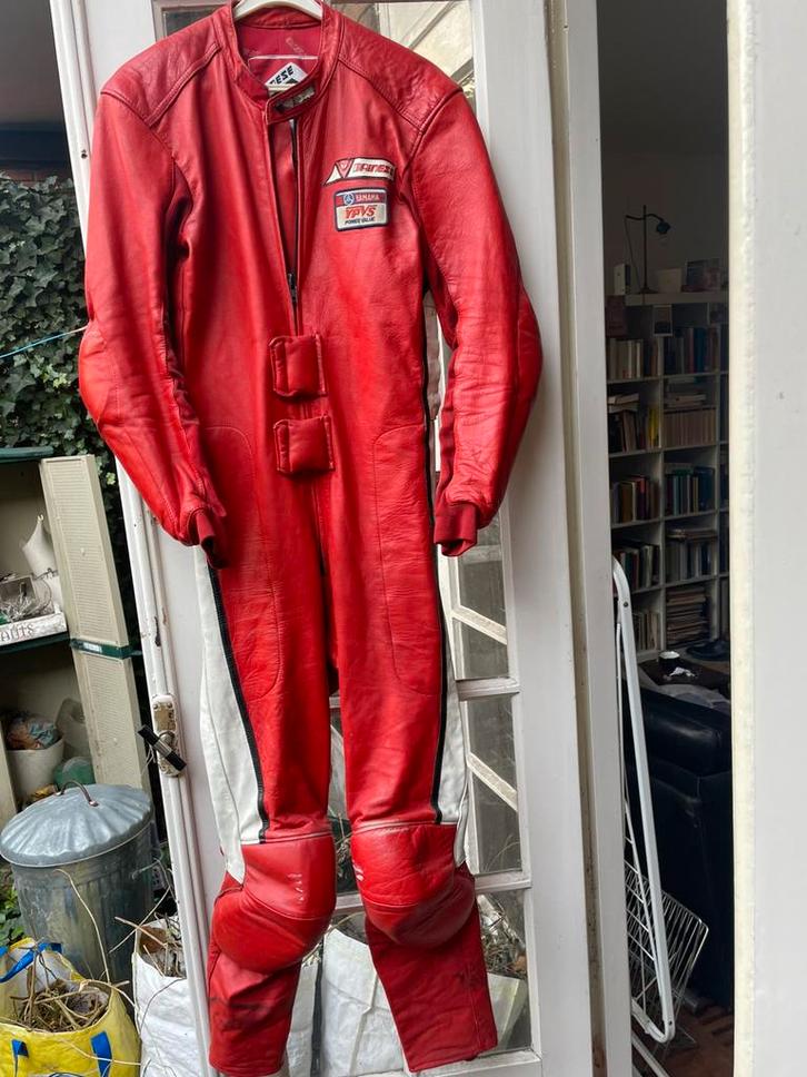 Retro Dainese motorpak eendelig - maat 52, Motoren, Kleding | Motorkleding, Combipak, Tweedehands, Ophalen of Verzenden