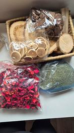 Decoratie artikelen | decoratie grind en bloem | houten stam, Ophalen of Verzenden