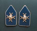 2 kraagspiegels verbindingsdienst, Ophalen of Verzenden, Nederland, Embleem of Badge