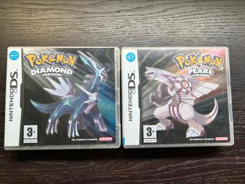 Pokémon Pearl en Diamond (CIB) beschikbaar voor biedingen