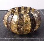 Vintage armband kunststof geel bruin glitter facetten bol, Sieraden, Tassen en Uiterlijk, Armbanden, Ophalen of Verzenden, Gebruikt