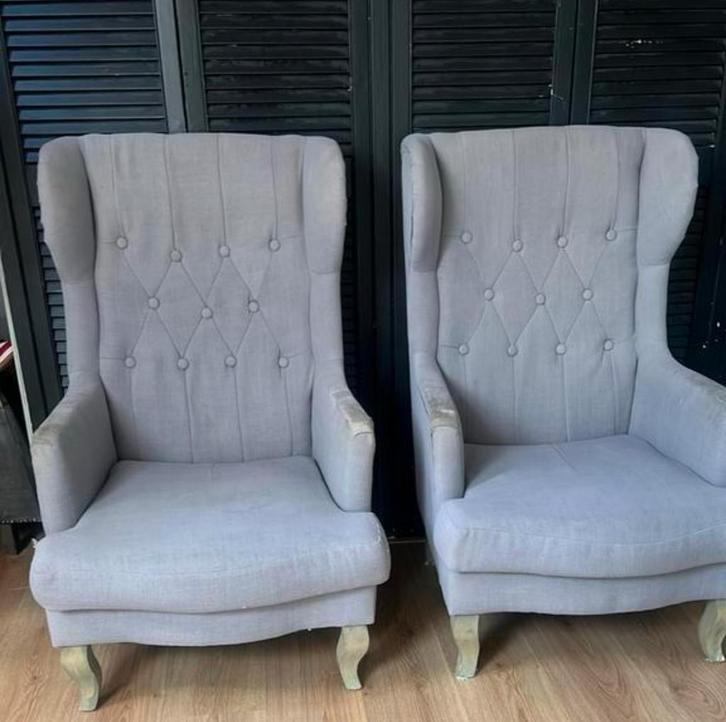 2x wing fauteuils tegen elk aannemelijk bod, Huis en Inrichting, Fauteuils, Gebruikt, Stof, 50 tot 75 cm, Minder dan 75 cm, Ophalen of Verzenden