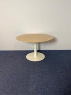 Ronde vergadertafel, diameter 120 cm. - licht eiken blad, Huis en Inrichting, Ophalen, Gebruikt