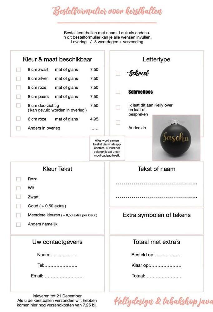 Kerstballen met naam, Diversen, Kerst, Ophalen of Verzenden