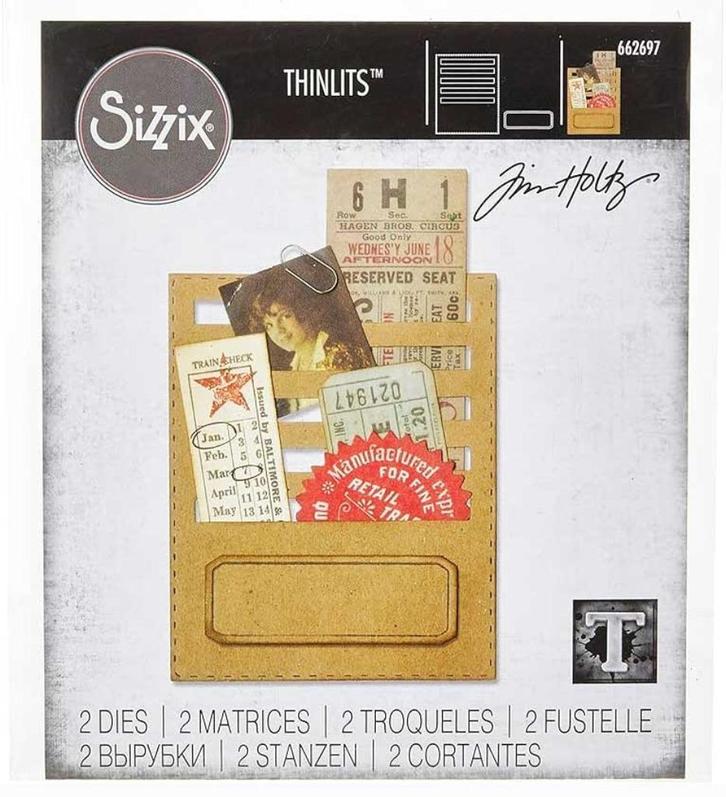 Sizzix Tim Holtz Alterations Thinlits Stitched Slots #662697, Hobby en Vrije tijd, Scrapbooking, Nieuw, Frame of Mal, Sizzix, Verzenden