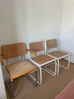 2x vintage webbing stoelen cesca breuer thonet buisframe, Huis en Inrichting, Ophalen, Gebruikt, Twee, Wit