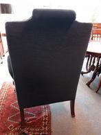 Antieke Fauteuil Hollywood Regency Engels Blue, Ophalen of Verzenden