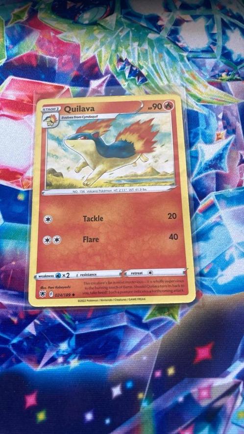astral radiance - quilava, Hobby en Vrije tijd, Verzamelkaartspellen | Pokémon, Nieuw, Losse kaart, Ophalen of Verzenden
