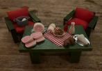 Woonkamer en gedekte tafel, Ophalen of Verzenden, Gebruikt, Poppenhuis