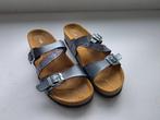 Hush puppies Slippers met zilver en glitter., Zo goed als nieuw, Hush Puppies, Sandalen of Muiltjes, Ophalen of Verzenden