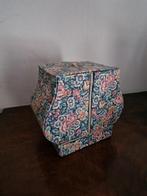 Oud opberg doosje van stof voor speelkaarten, Antiek en Kunst, Curiosa en Brocante, Ophalen of Verzenden