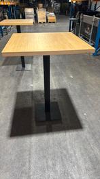 Houten statafels met zwart frame, zien er perfect uit,, Huis en Inrichting, Tafels | Statafels, Ophalen, Zo goed als nieuw