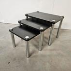 Vintage Franse miniset, bijzettafeltjes, nest tables, Ophalen of Verzenden, Huis en Inrichting