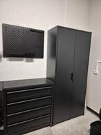 Ikea Bror werkbank met lades, kast en opbergbord, Ophalen, Gebruikt, 100 tot 150 cm, Metaal