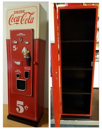 Coca Cola kast mannetje van hout decoratie mancave cafe