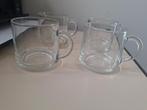 4 theeglazen, Ophalen of Verzenden, Overige stijlen, Kop(pen) en/of Schotel(s), Glas