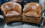 2 sleetse Bart van Bekhoven Artistiek fauteuils + BEZORGING, Ophalen of Verzenden, Gebruikt, Leer, Design