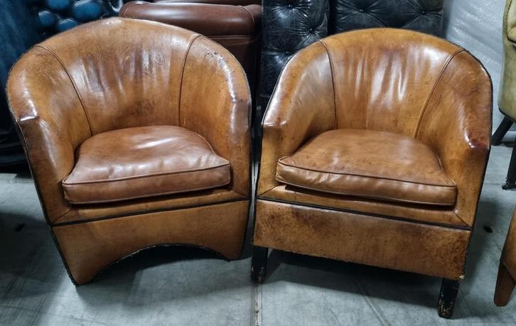 2 sleetse Bart van Bekhoven Artistiek fauteuils + BEZORGING, Huis en Inrichting, Fauteuils, Gebruikt, Leer, Ophalen of Verzenden