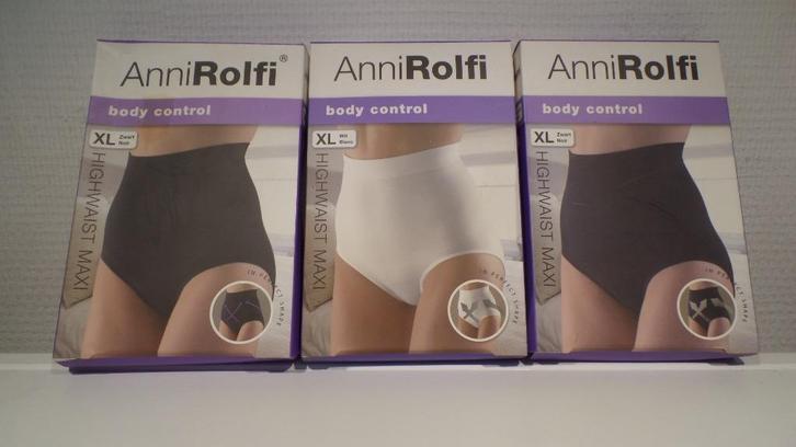 Slip-Highwaist maxi, Anni Rolfi, 2 zwart/1 wit, 3 st-(#8609), Kleding | Dames, Ondergoed en Lingerie, Slip, Zwart, Ophalen of Verzenden