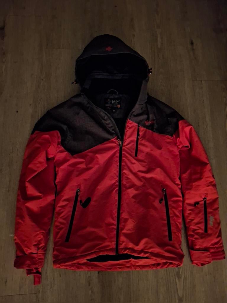 Kilpi Ski Jas Heren Maat M - Rood/Grijs, Kleding | Heren, Wintersportkleding, Gedragen, Maat 48/50 (M), Ophalen of Verzenden