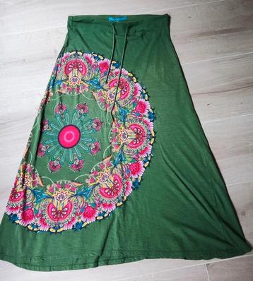 Groene katoenen rok Desigual maat L beschikbaar voor biedingen